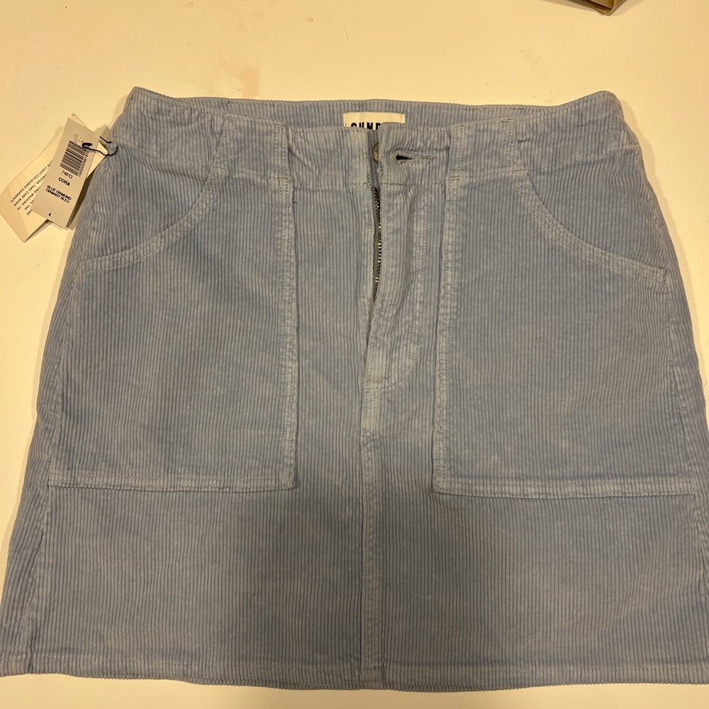 Sunday Best Light Blue Mini Skirt